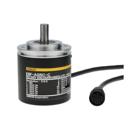 OMRON E6F-AG5C-C 360 2M E6F-AG5C-C 360 2M E6F 1036D E6FAG5CC3602M OMRON All 360cpr Gray NPN 12-24vdc Connector 2m